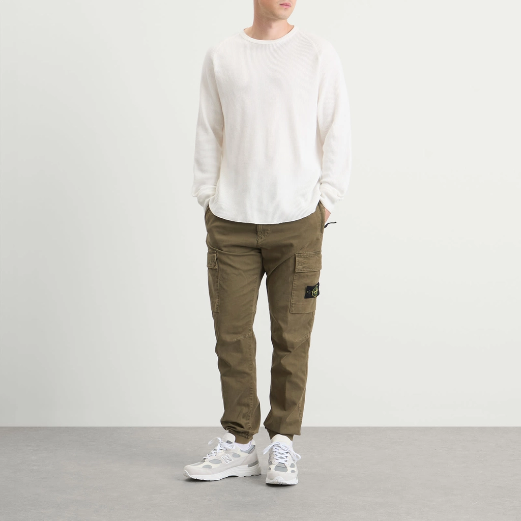 Stone Island Men's Sateen Cargo Jogger Pants Military Green